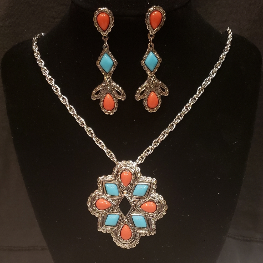 AMERICAN SPIRIT" PIN/PENDANT+EARRINGS